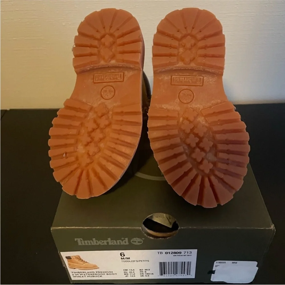 Timberland Kids Wheat Brown Leather Boots